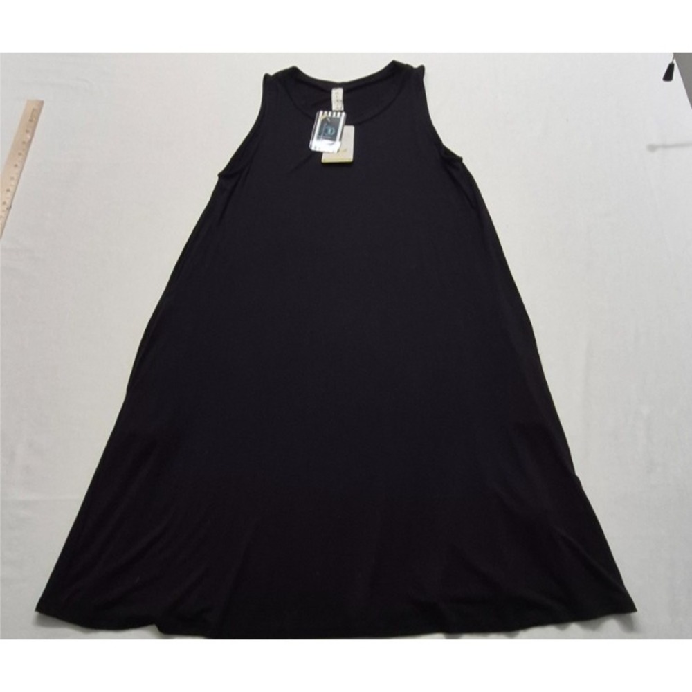 NWT Mitto Shop‎ black swift dress SM sleeveless stretch UV protection Bamboo